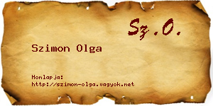 Szimon Olga névjegykártya